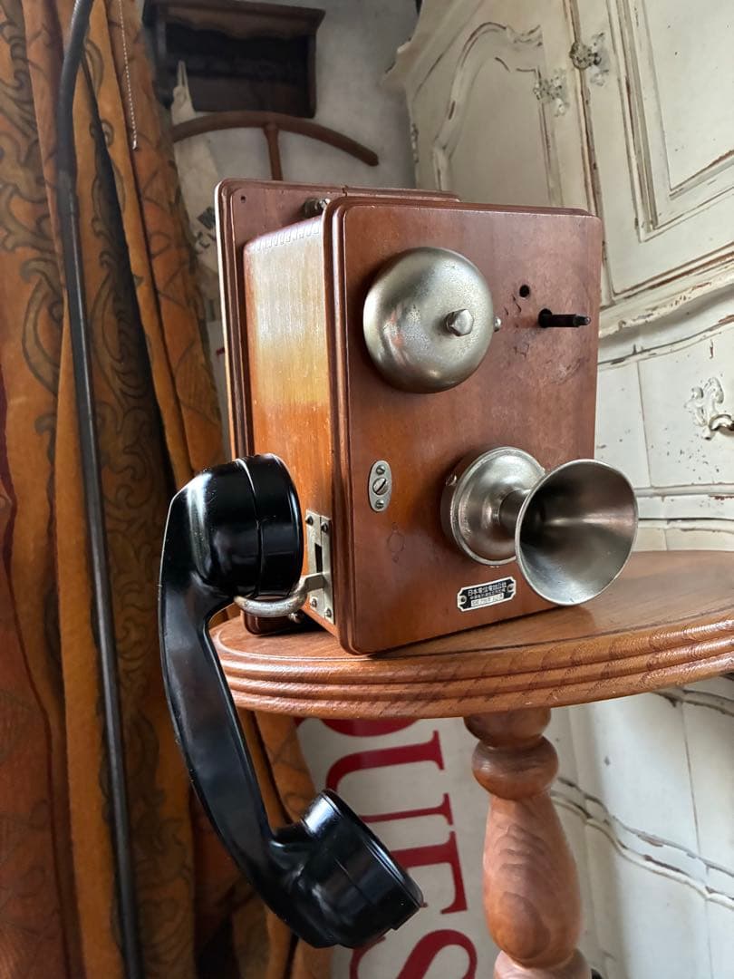 アンティーク　壁掛け式　木製　電話機　日本電信電話公社　骨董　Bell ベル