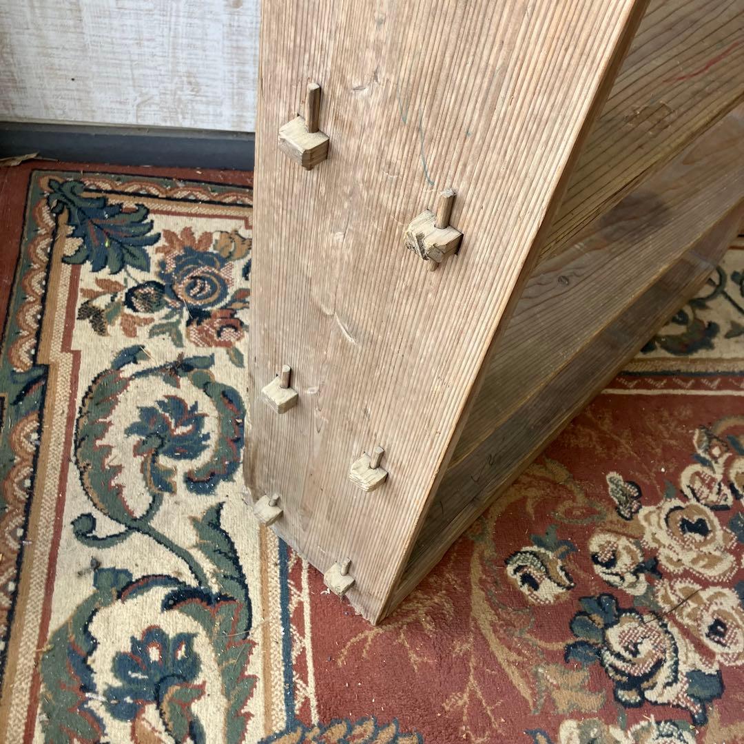 昭和レトロ ミッドセンチュリー くさび型 楔棚 木製飾り棚 オープンラック 本棚