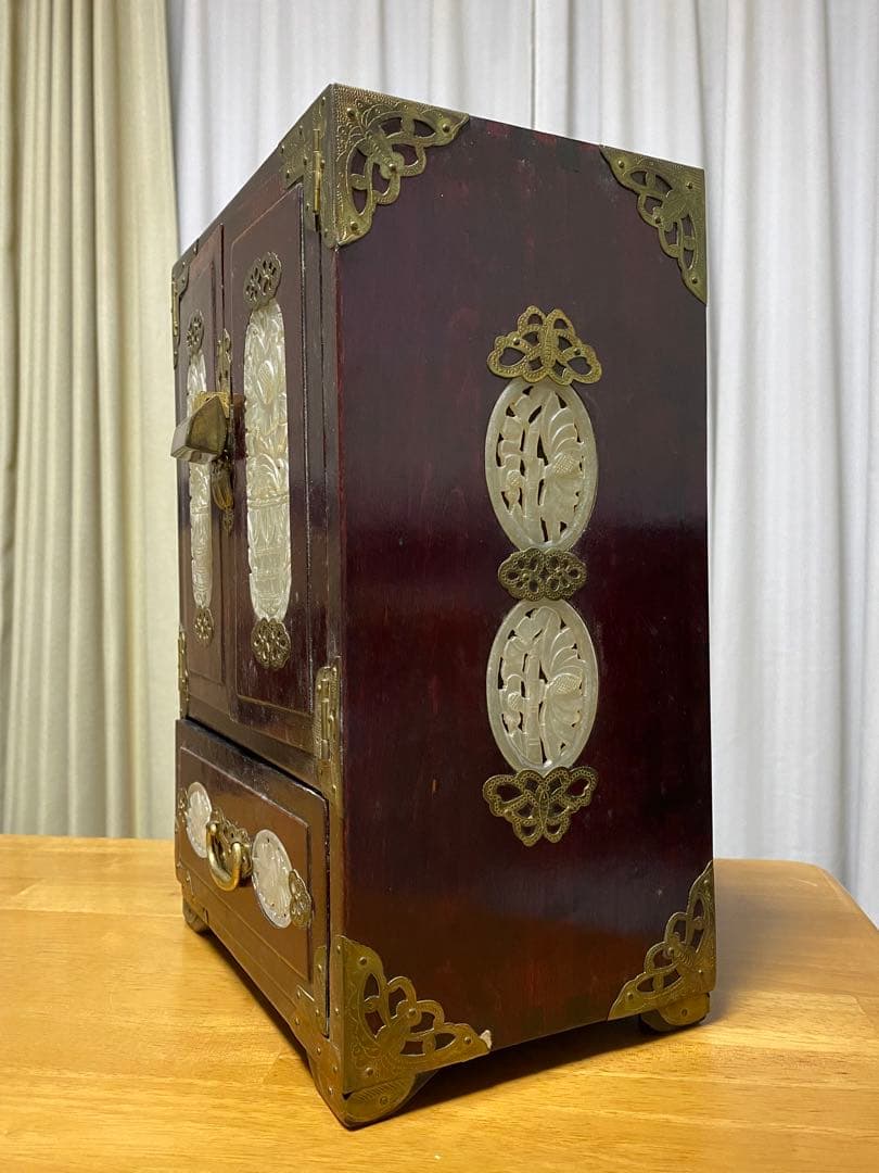 アジアン家具 木製宝石貴金属収納ボックス