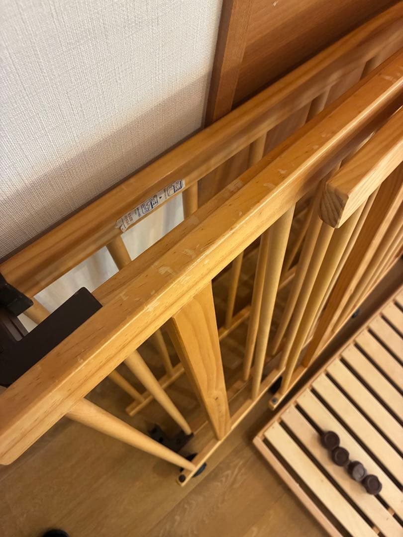 ベッドサイドベッド03 ナチュラル　ファルスカ　サークル　ベビーベッド