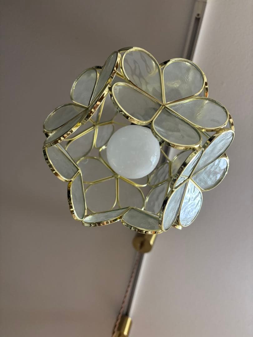 花 フラワー ペンダントライト 3個セット ダクトレール用照明 ガラス