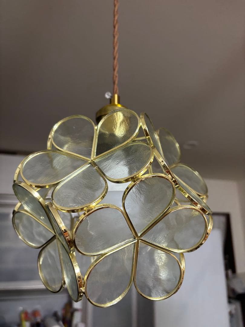 花 フラワー ペンダントライト 3個セット ダクトレール用照明 ガラス