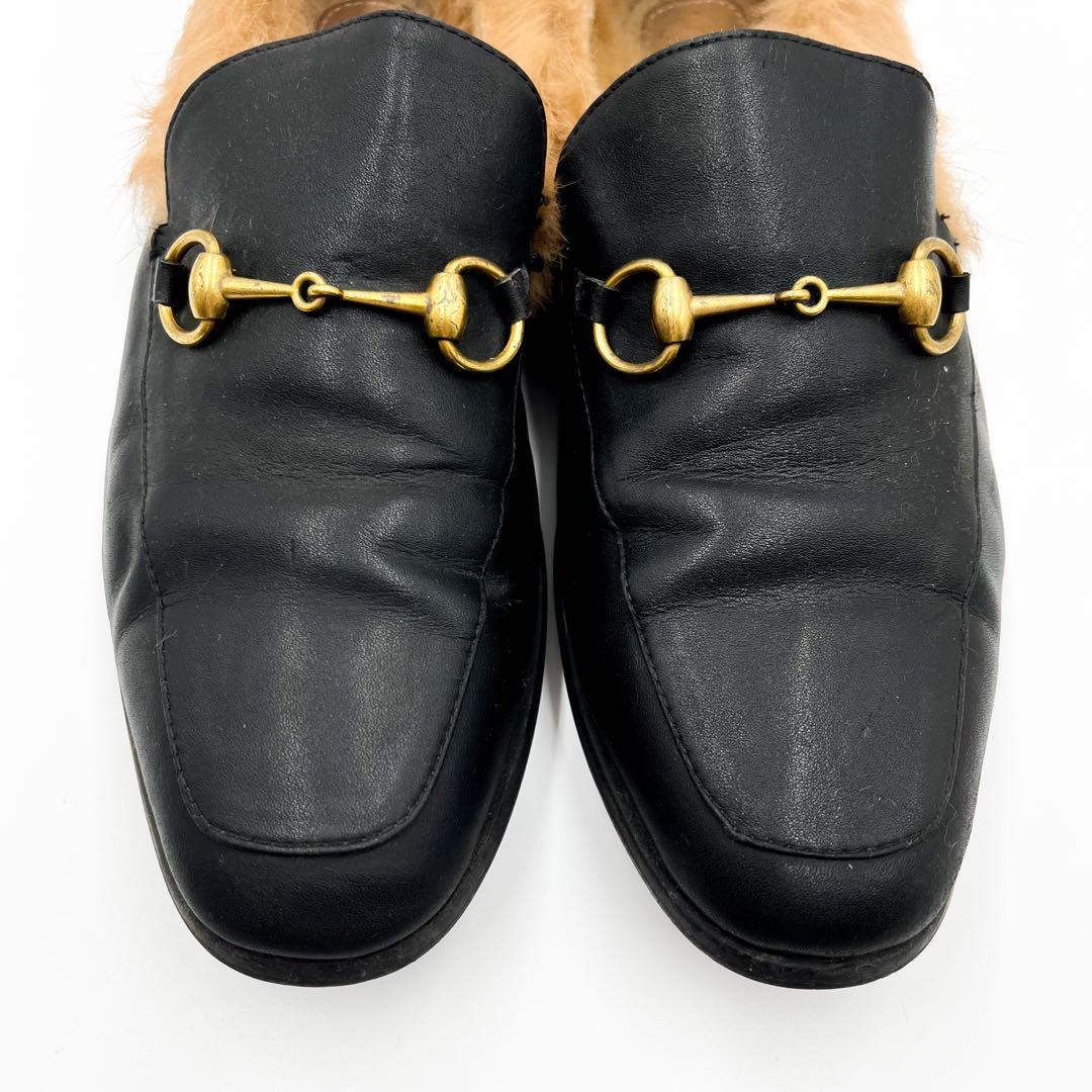 GUCCI ローファー 革靴 プリンスタウン ホースビット 42 ブラック