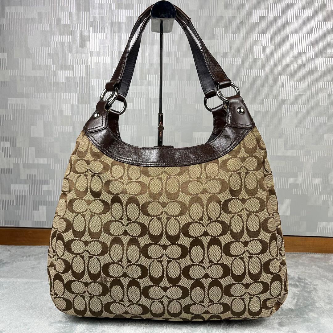 バッグ Vintage Coach Soho Bag Beige Signature