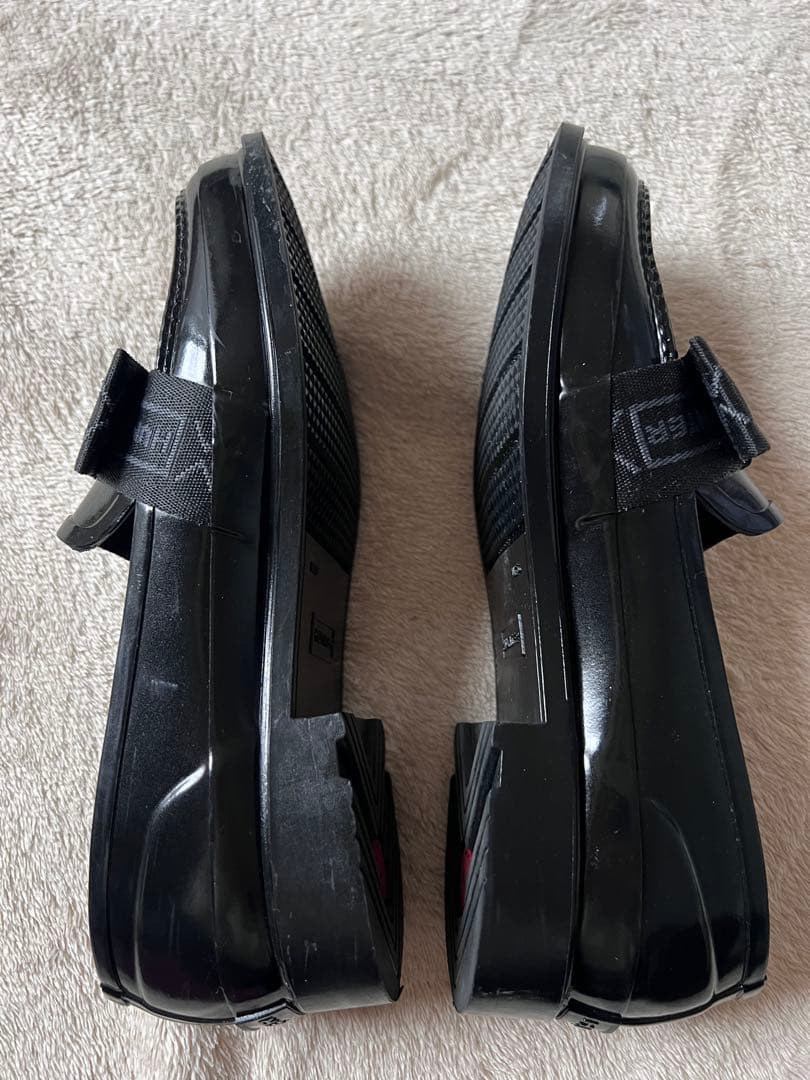 美品 HUNTER ハンター ボウ グロス ペニー レインローファー 24㎝