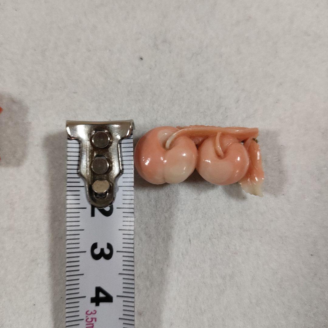 b76 超美品　本珊瑚　ピンクサンゴ　赤サンゴ　帯留　アンティーク