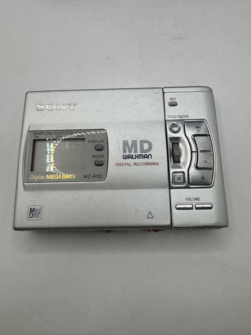 動作品 SONY MZ-R50 シルバー MDレコーダーMD WALKMAN