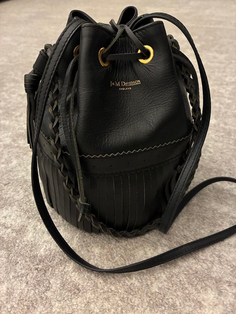 J&M DAVIDSON フリンジショルダーバッグ カーニバル ミディアム 黒