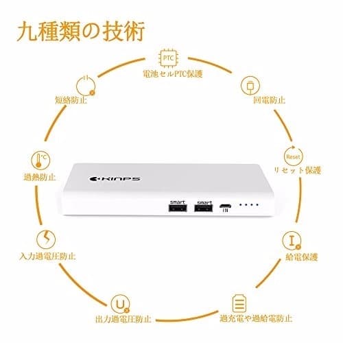 12ヶ月保証 Smart 充電技術 / ホワイト (16800mah ホワイト◇