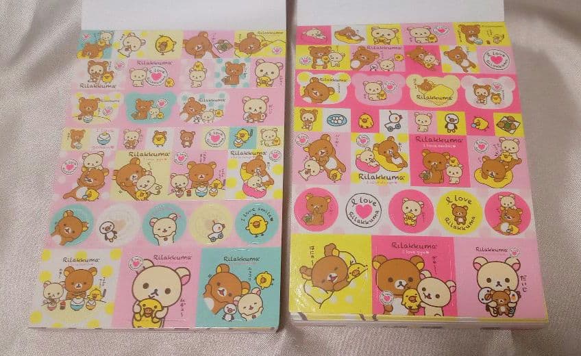 サンエックス　リラックマ　メモパッドセット　シール有り【平成　女児　ファンシー】