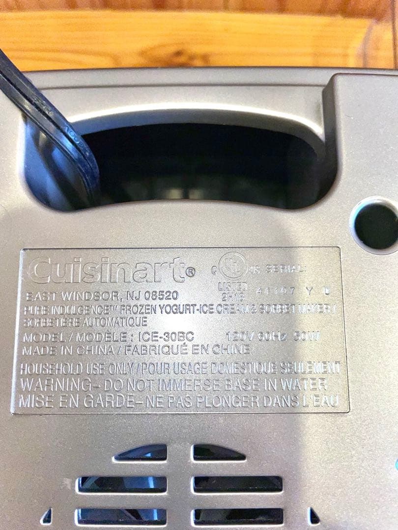 Cuisinart クイジナート　アイスクリームメーカー／ICE-30BC