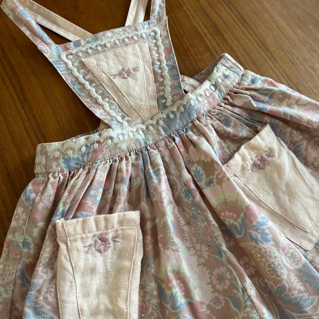 apolina 花柄サロペット2-3y