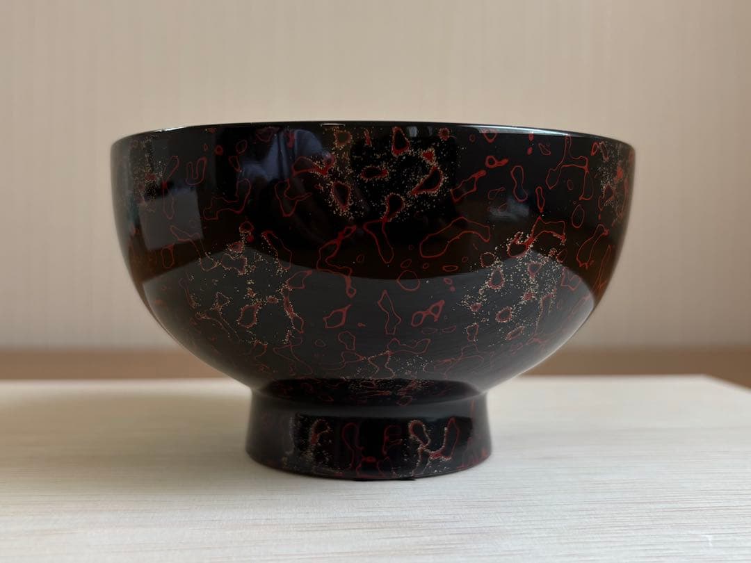 津軽塗　夫婦汁椀、箸セット