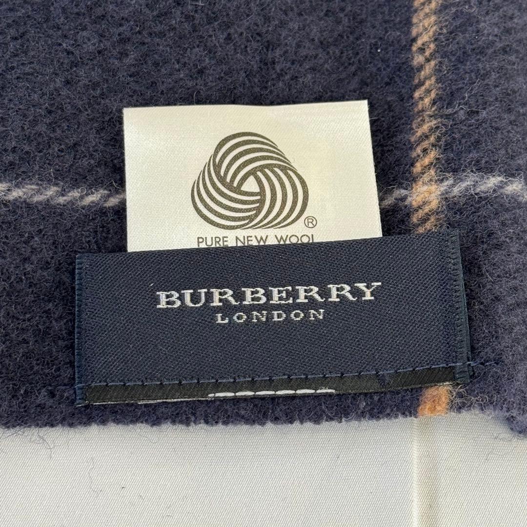BURBERRY バーバリー ひざ掛け ブランケット ネイビー チェック柄