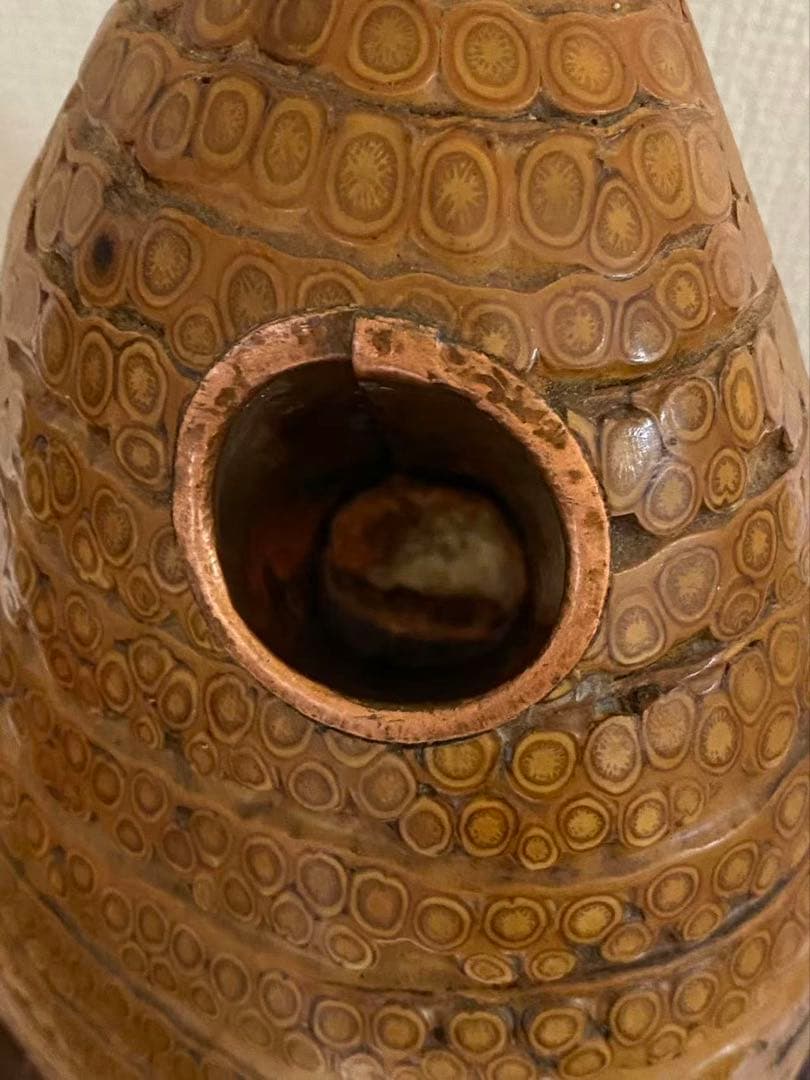 工芸品竹の根置 物飾 日本製 和物花器 年代物 稀少品