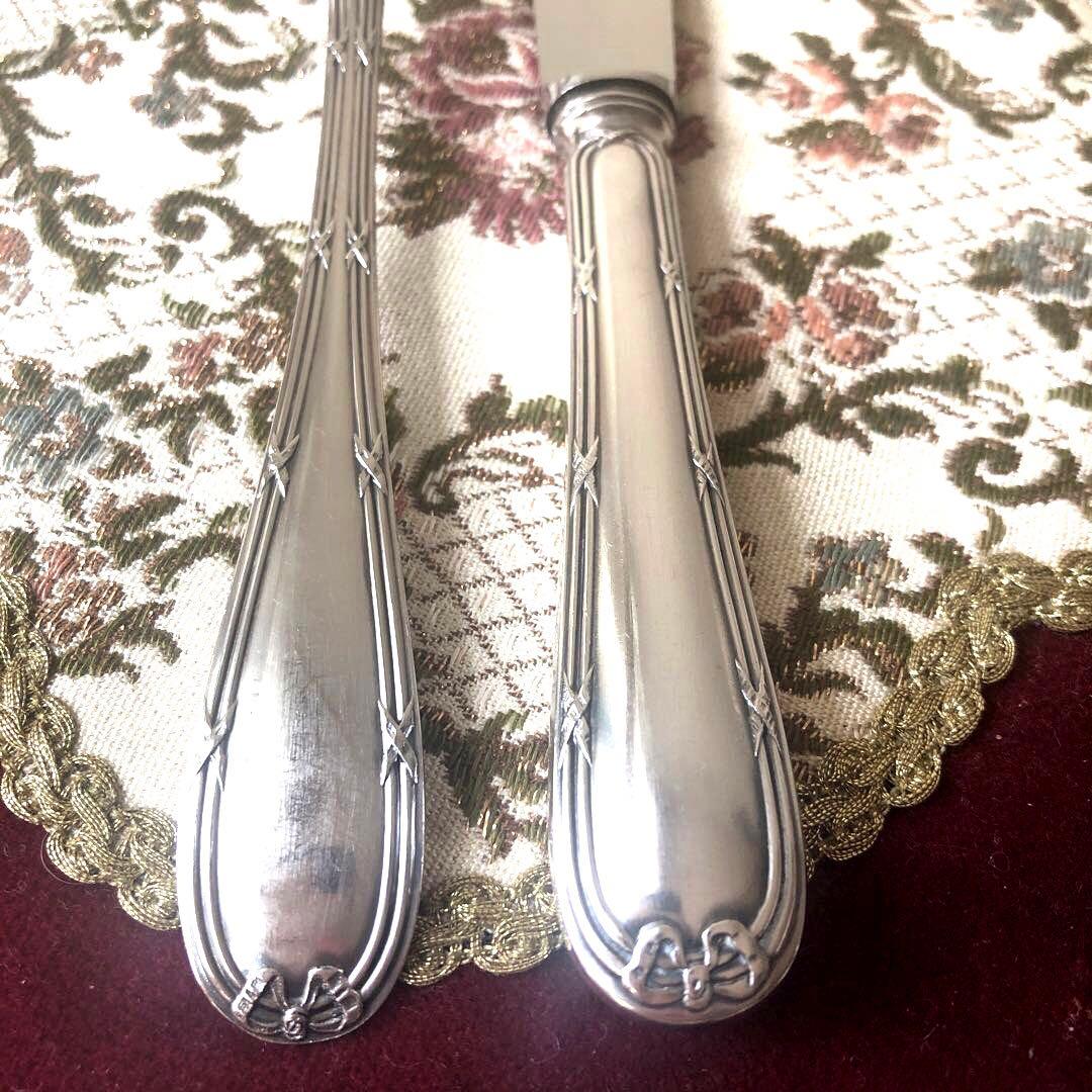 シルバープレート　ナイフフォークセット　フリオネフランソワ社　ヴィンテージ