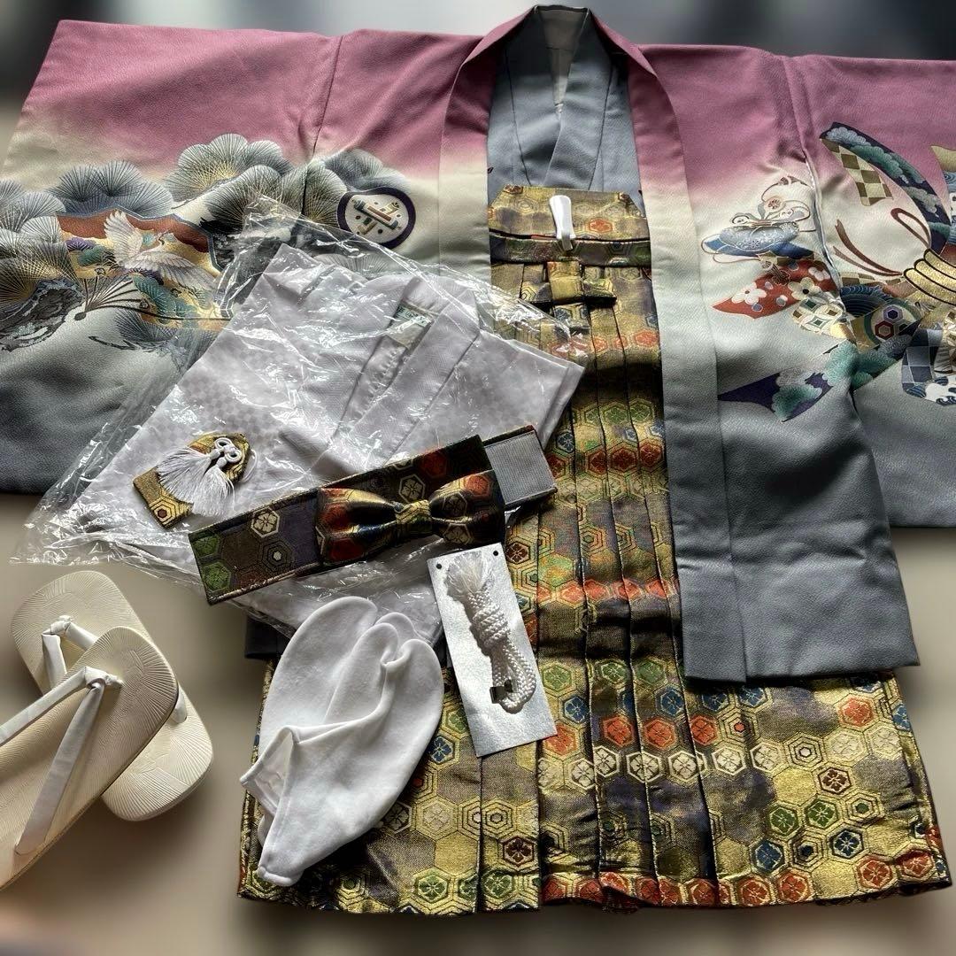 ５歳 男の子　着物　袴　羽織り　小物セット