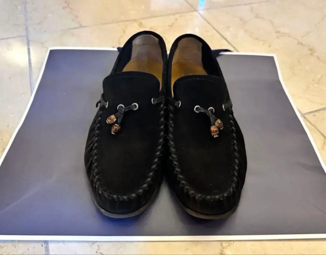 【美品】GUCCI グッチ ウエスタン調 デッキシューズ 27cm (表記42)