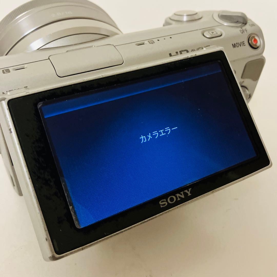 SONY ミラーレス一眼NEX-5 カメラエラー品 単焦点レンズ付
