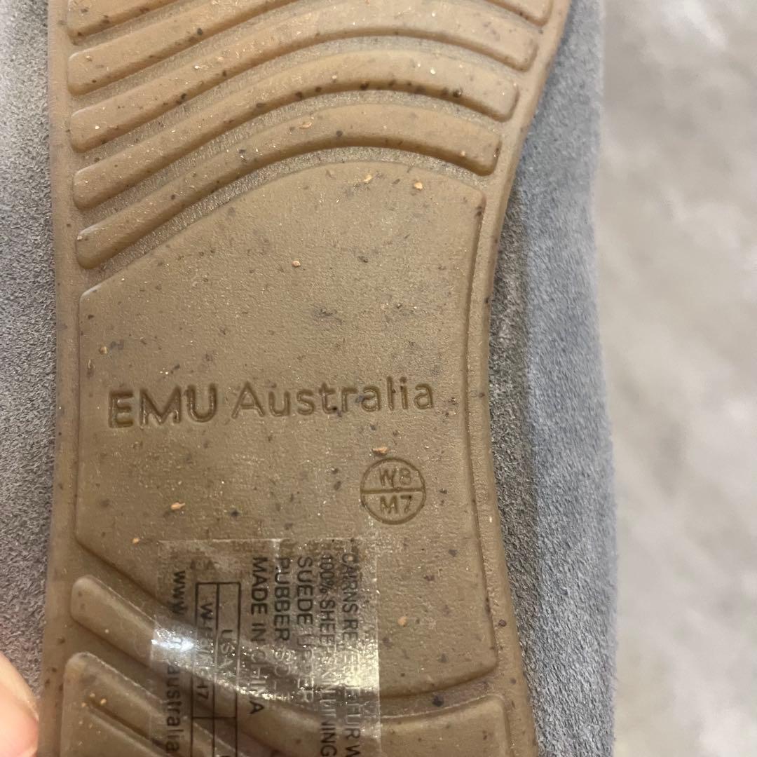 グレー スエード シープスキン モカシン 39 日本サイズ24.5センチ 新品