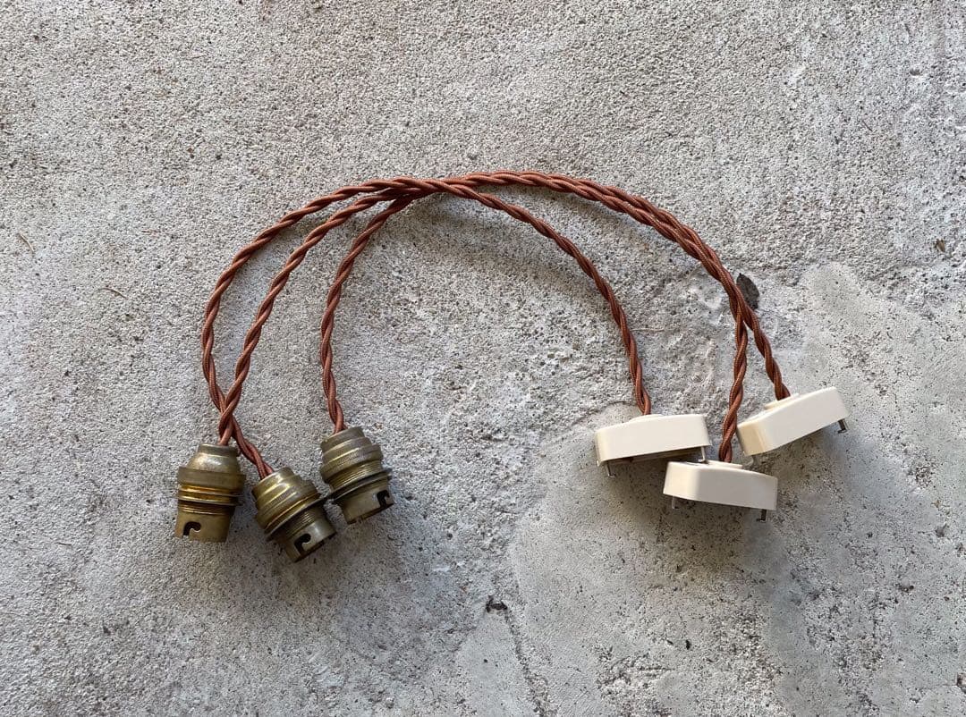 最安値！c-12. 送料無料！フランスアンティーク 3個セット ソケット