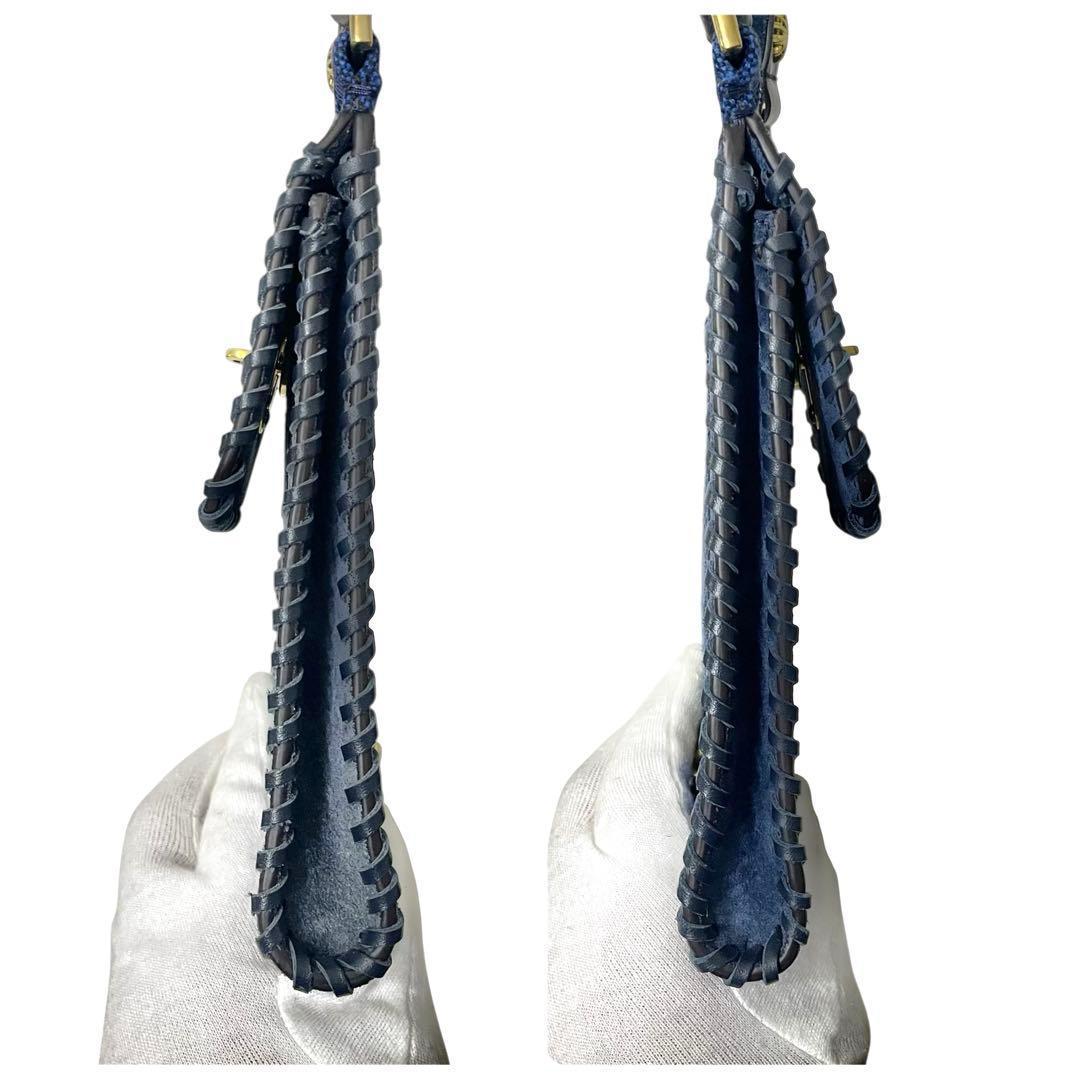 《未使用級》マルベリー ニコラスデイリー コラボ ショルダー スマホバッグ 紺系