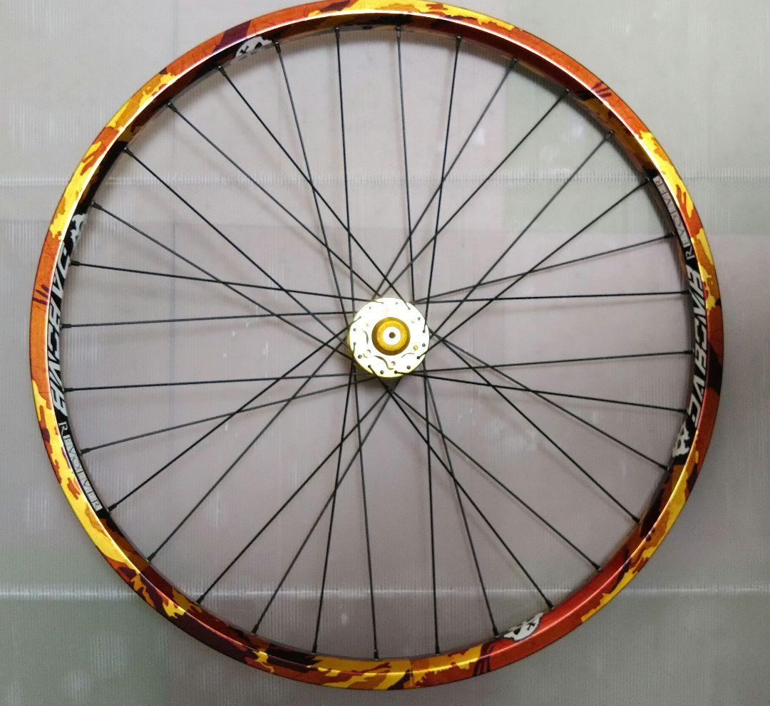 DABOMBリム+HAROハブ 黒スポーク26inch 前後ホイールセット 中古