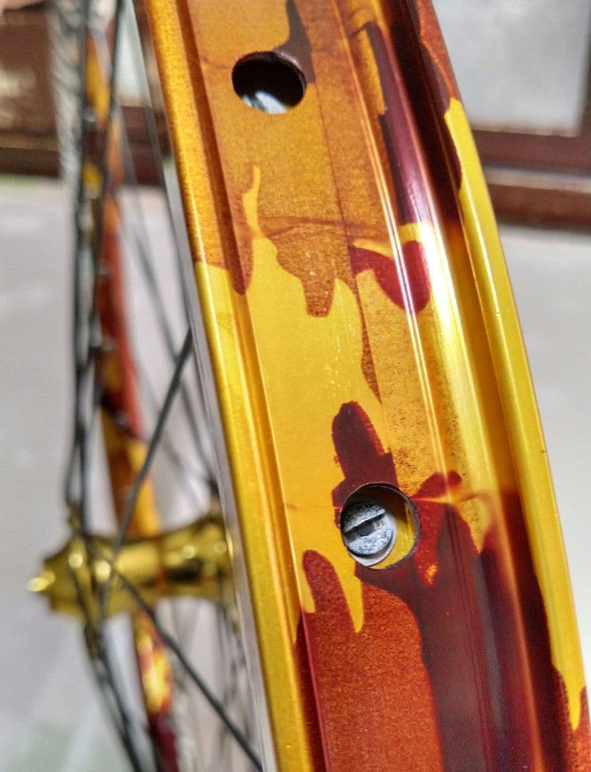 DABOMBリム+HAROハブ 黒スポーク26inch 前後ホイールセット 中古