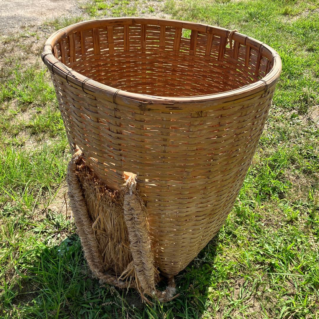 特大背負い籠　古道具　古民具　骨董　背負いカゴ　昭和レトロ　アンティーク
