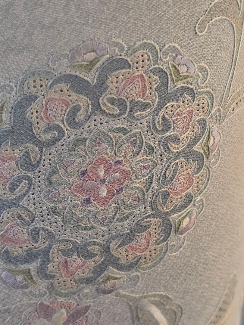 汕頭刺繍　４点フルセット　蘇州刺繍　高級訪問着　トールサイズ　唐織　高級袋帯