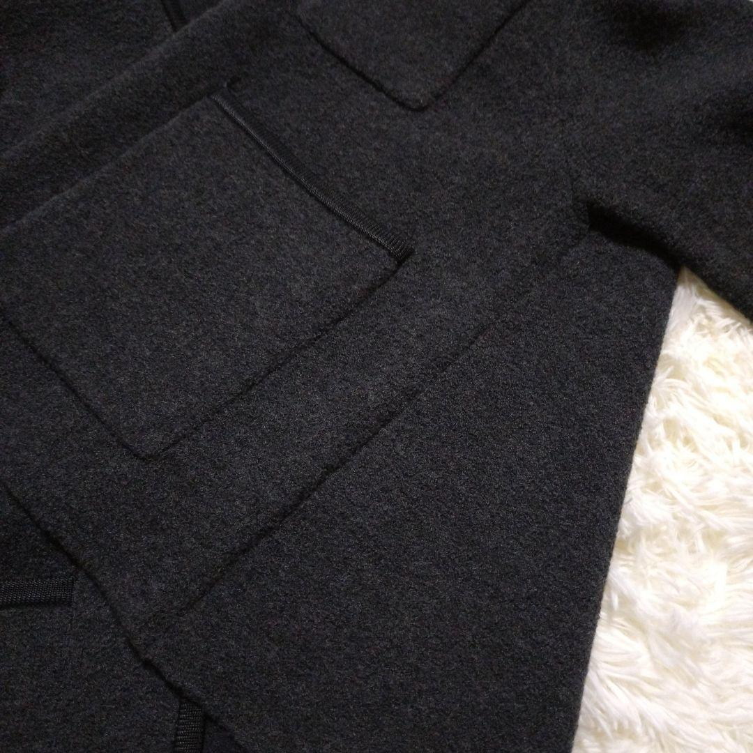 ボールジィ Ballsey ウールナイロンブークレーフロントオープンカーディガン