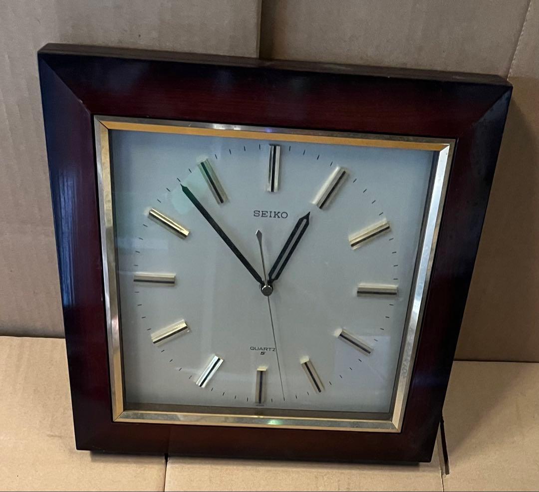 SEIKO 掛時計 木製 クォーツ