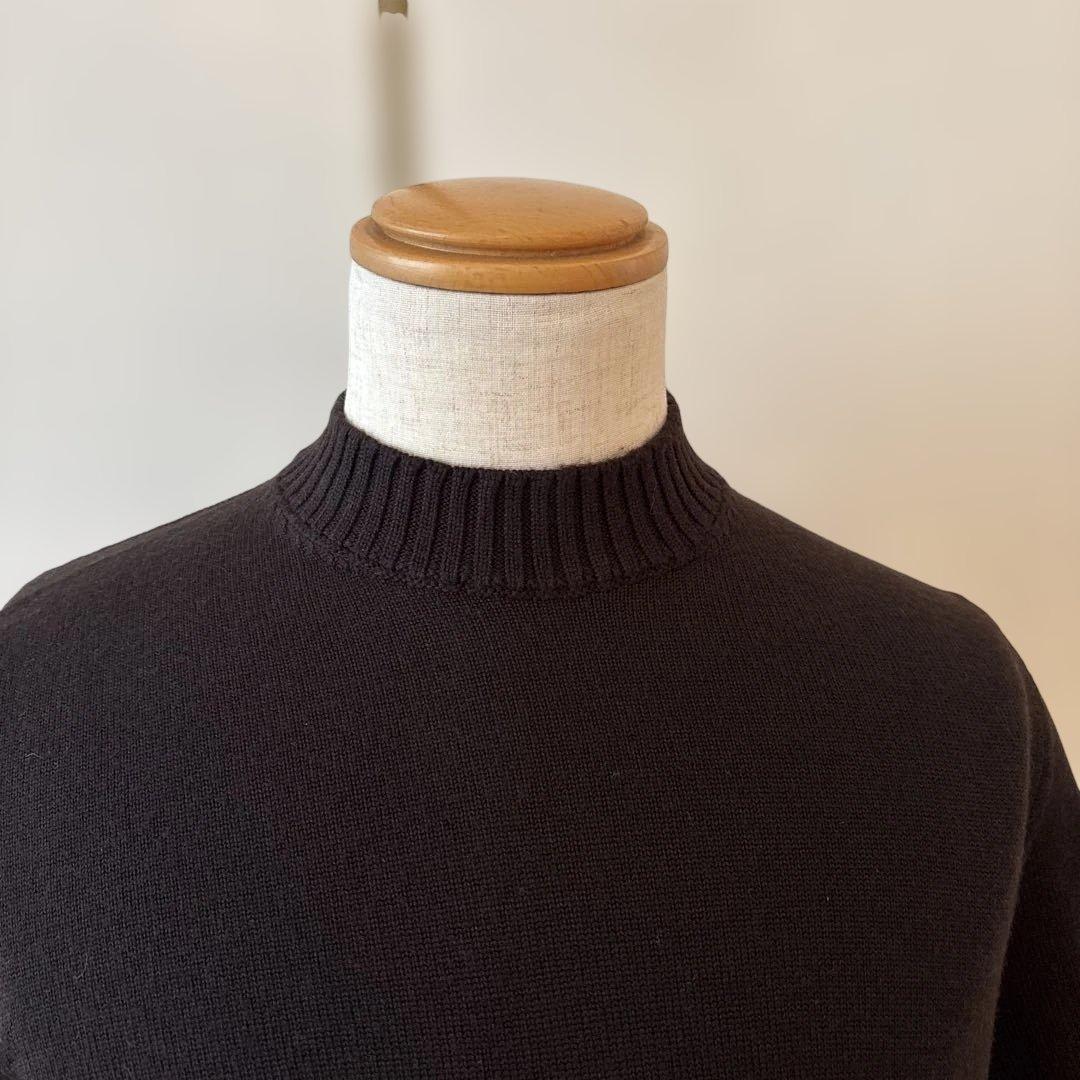 ドルモア／モックネックニット／ダークブラウン／48