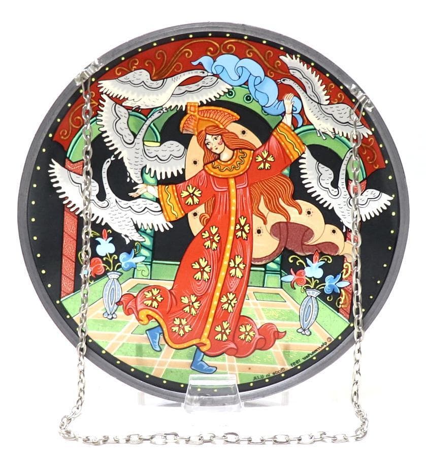 ロシア民話 ヴィンテージ ステンドグラス アレクサンドル・アファナーシェフ