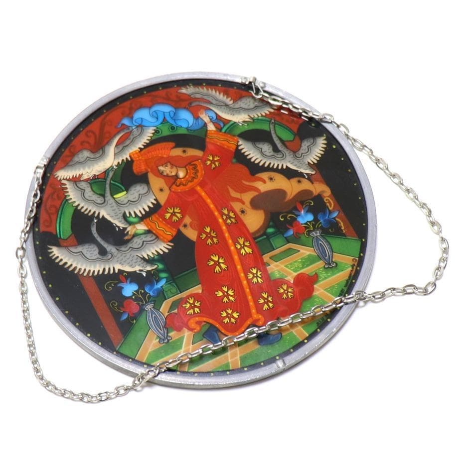 ロシア民話 ヴィンテージ ステンドグラス アレクサンドル・アファナーシェフ