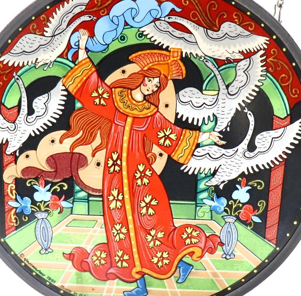 ロシア民話 ヴィンテージ ステンドグラス アレクサンドル・アファナーシェフ