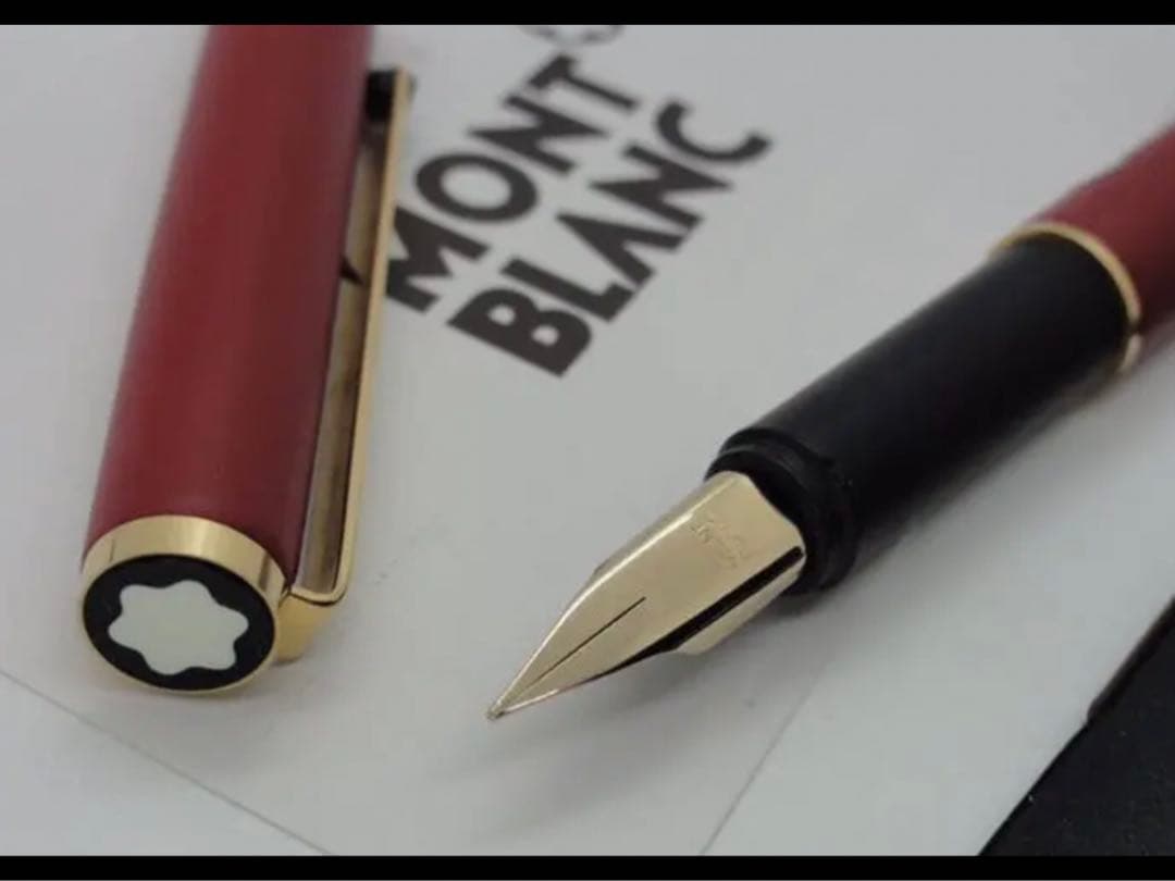 ※稀な未使用保管品！S-ラインNo2118レッドカラー＆ゴールド装飾★モンブラン