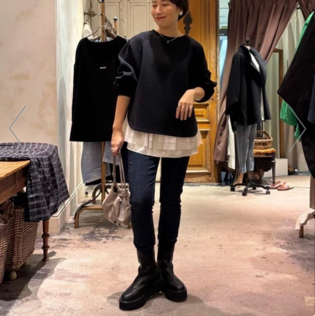 ビアズリー ダンボールサークルプルオーバー　黒　極美品　現行品　再お値下げ