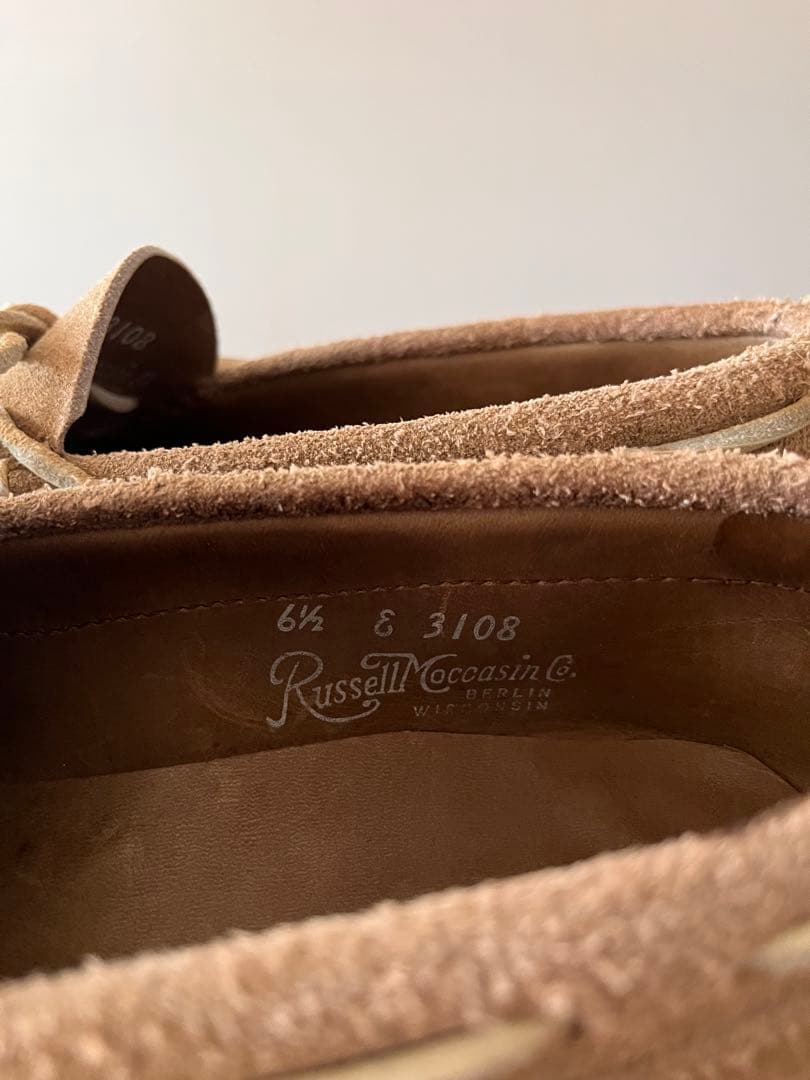 RUSSELL MOCCASIN スエード モカシン 6.5 箱付