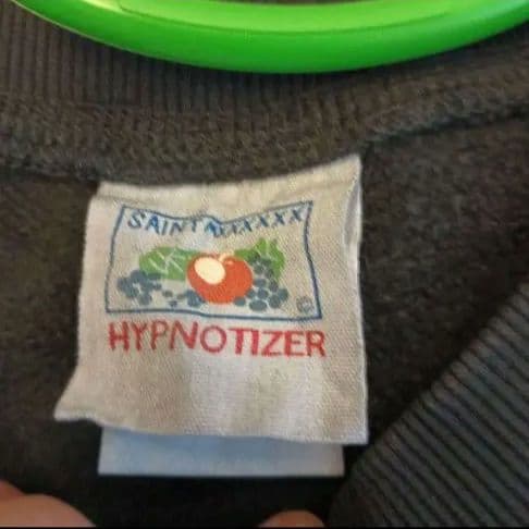 SA1NT ブラック スウェット トレーナー