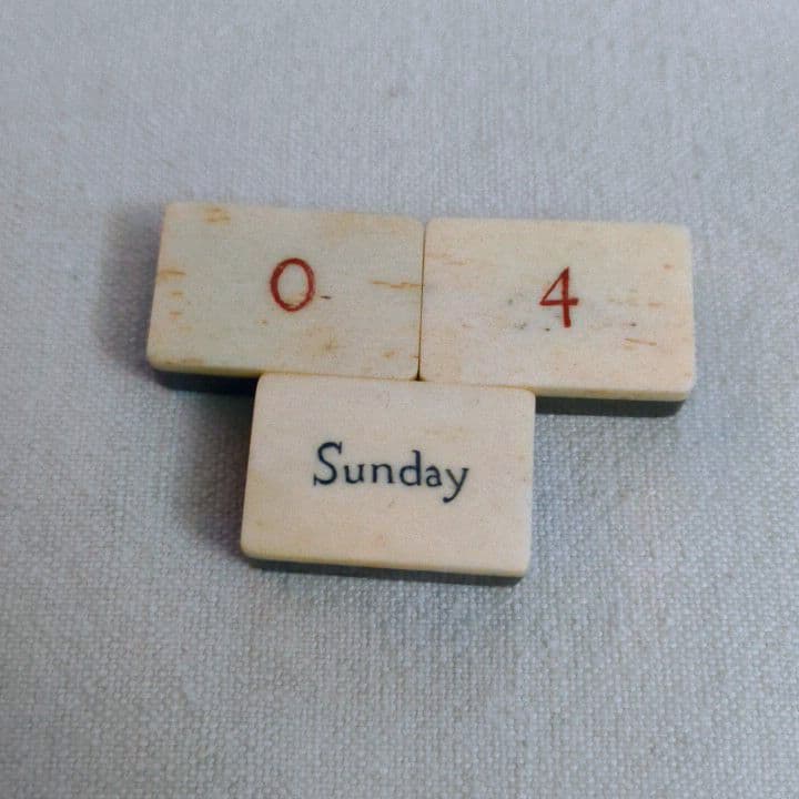 デイリーカレンダー 卓上 水牛角 ビンテージ 未使用品