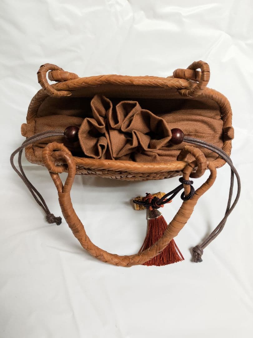 山葡萄かごバッグ 網代編み　手作り