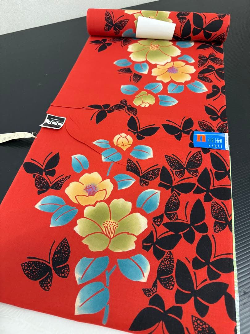 202)浴衣　反物　5点セット　着尺　綿100%