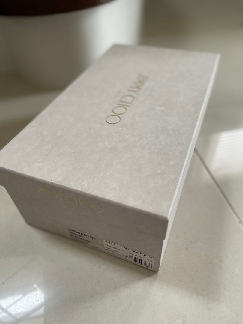 JIMMY CHOO ブラック フラットシューズ 星型スタッズ