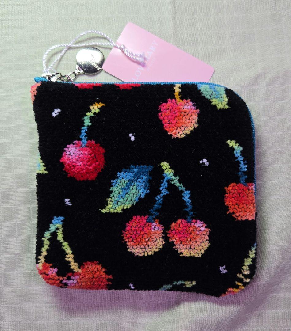 ☘️フェイラー　ハンカチ　チェリードット　ハンカチNTG　ポーチ　新品未使用☘️