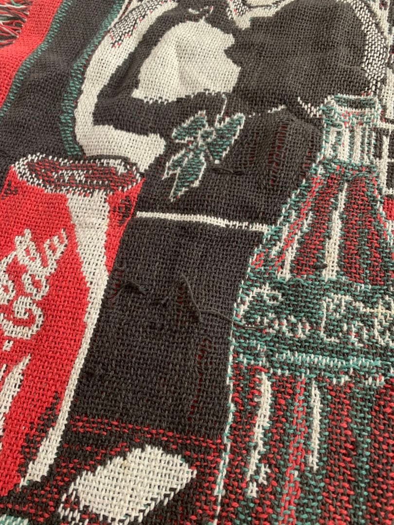 コカコーラ　ラグ　ビンテージ　アンティーク