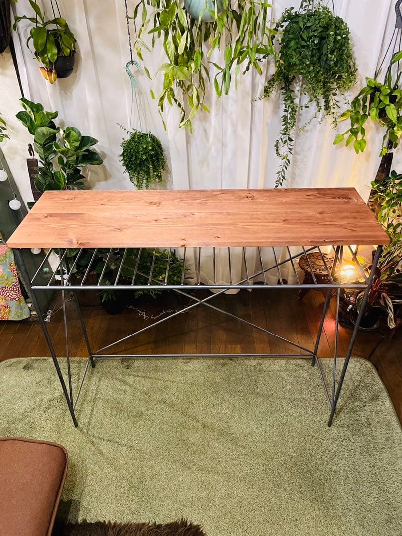 デスク　テーブル　カウンターラック　アイアン家具　ハンドメイド　オーダーメイド