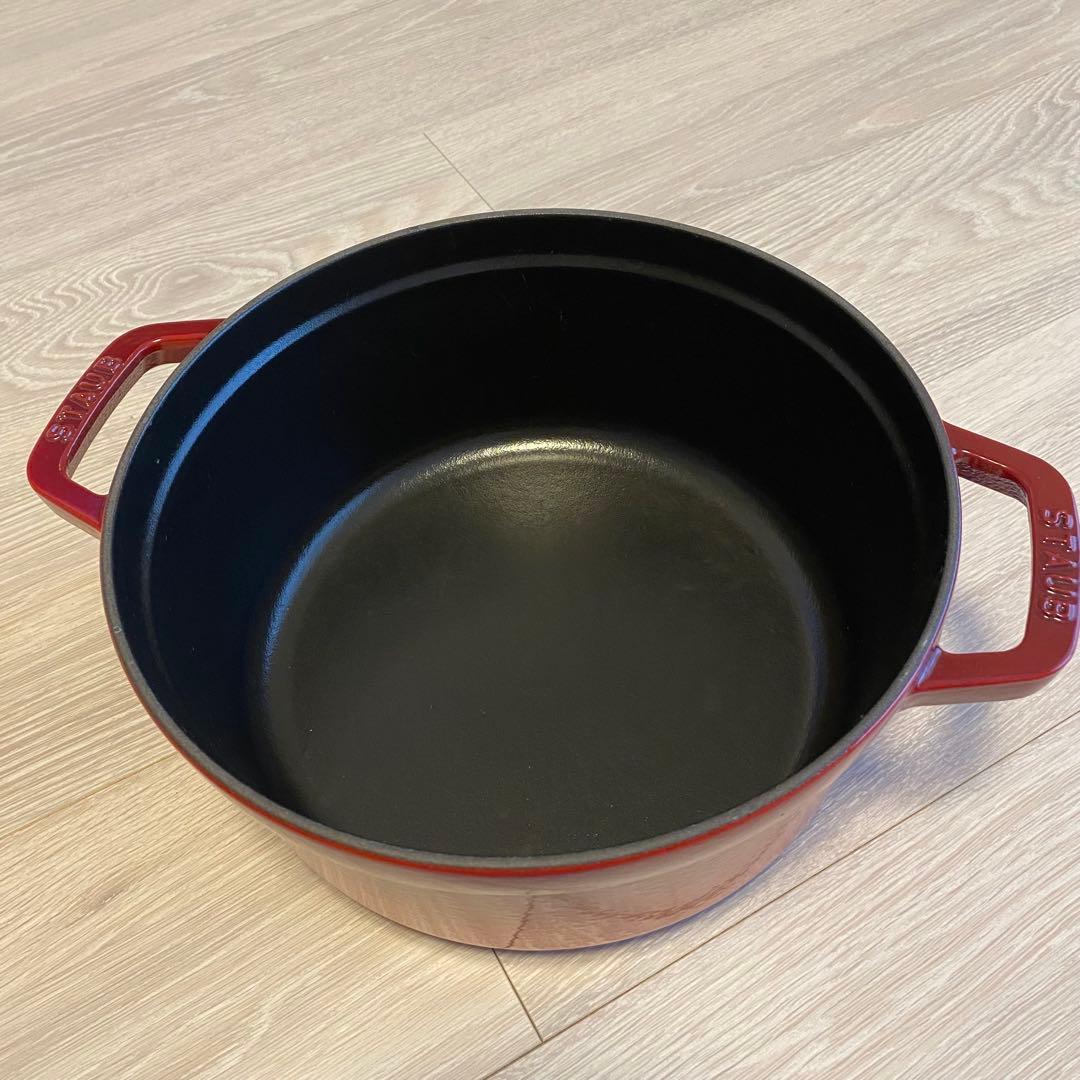 STAUB 両手鍋 レッド 24cm