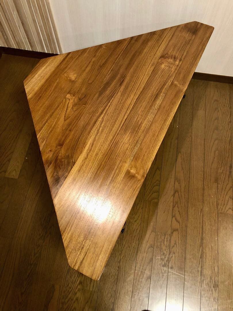 ギギリビング コーナーテレビ台 テレビボード チーク材 無垢材 木製 マボガニー