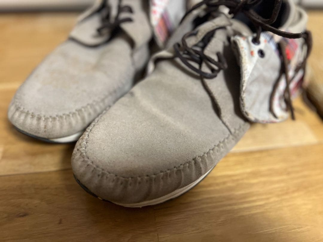 visvim fbt パッチワークベージュ スエード モカシン　サイズ10